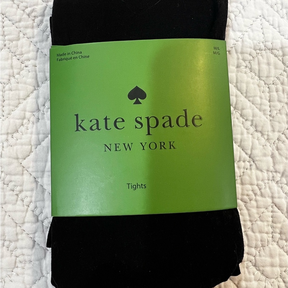 NWT Kate Spade NY Black Tights Size M/L